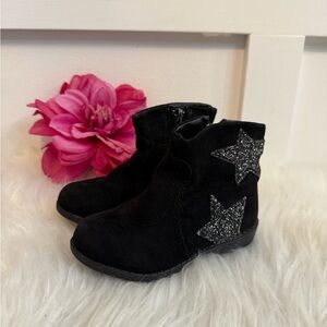 ▪️ 4/$25- Mini MIA Glitter Star Zip Suede Boots‎